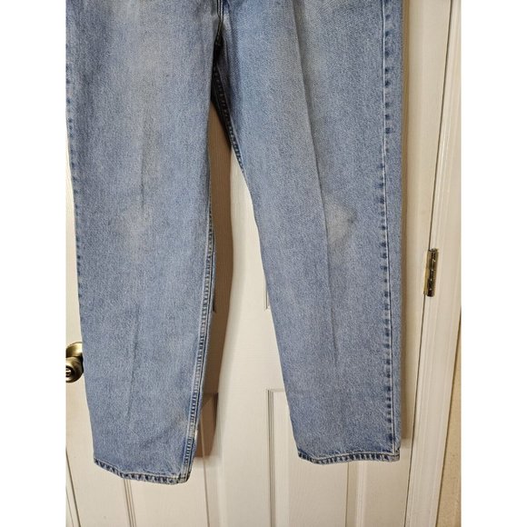 Levis Vintage 2002 550 Blue Jeans Mens 40x32 Tapered Leg Relaxed Fit Light Wash - Picture 4 of 12
